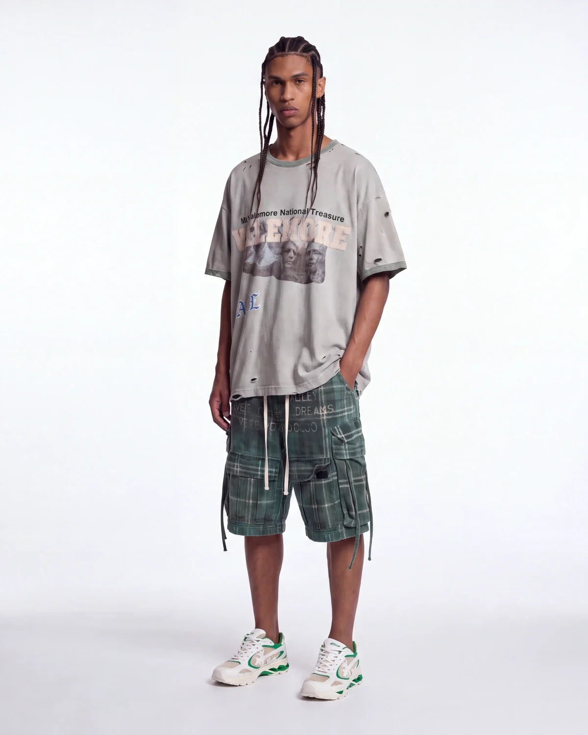 Vale Forever Camp Ringer Tee Green