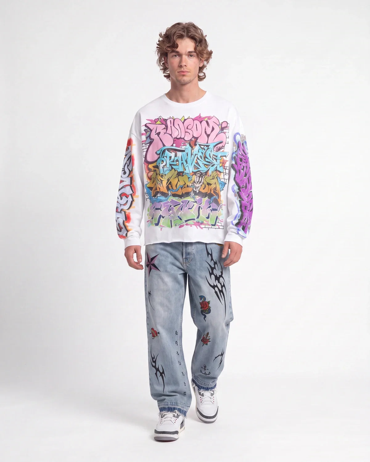 Bravest Studios Graf L/S Tee White