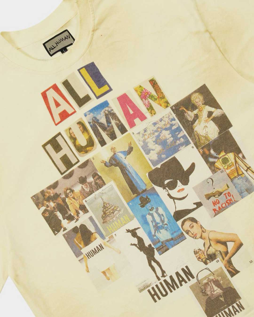 All Human Copy & Paste Tee Cream