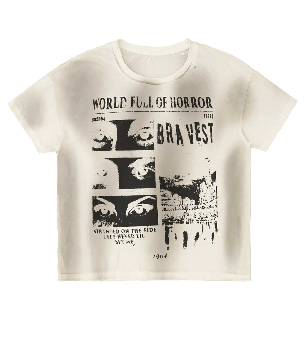 Bravest Studios Horrors Vintage Tee White