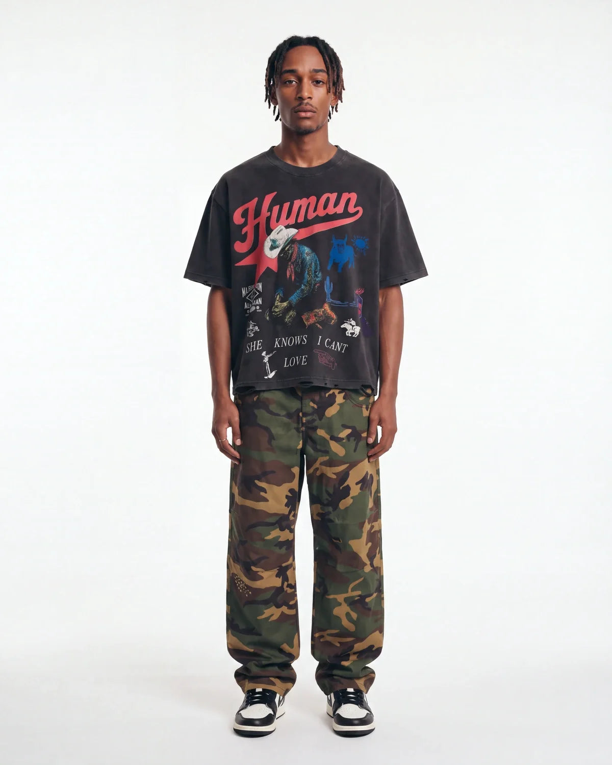 All Human Love Me, Hate Me Tee Black