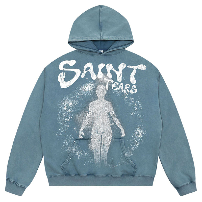 SAINT MICHAEL Portrait Pattern Print Hoodies