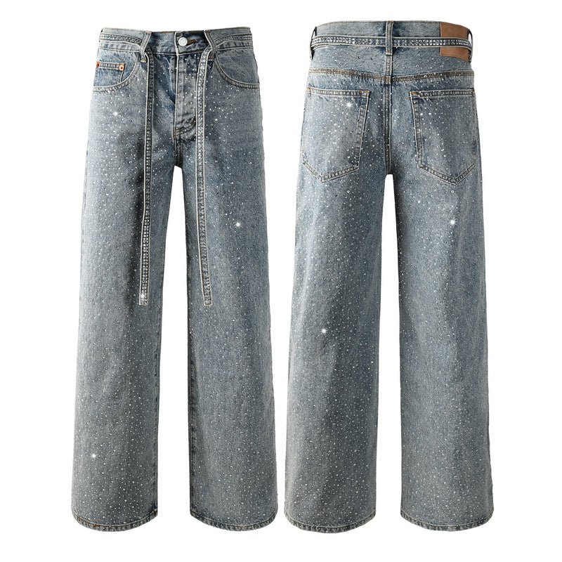 Purple Brand Crystal Diamond Jeans #9129