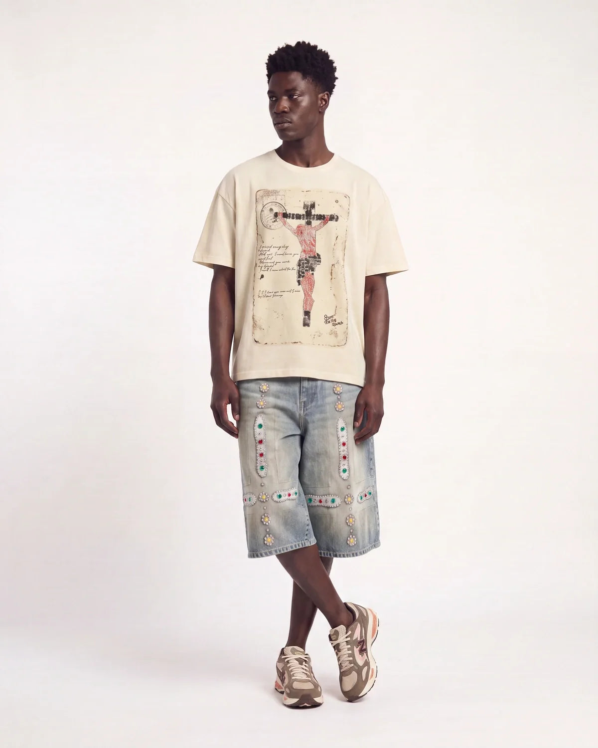 Bravest Studios Postcard Jesus Tee Cream