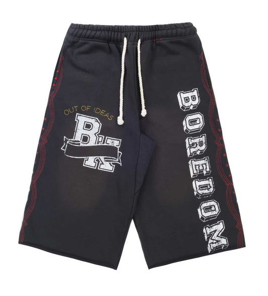 Boredom Kills Collegiate Sweatshorts Vintage Black