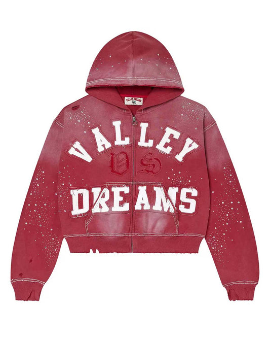 Vale Forever Classico Zip Up Hoodie Ruby Red
