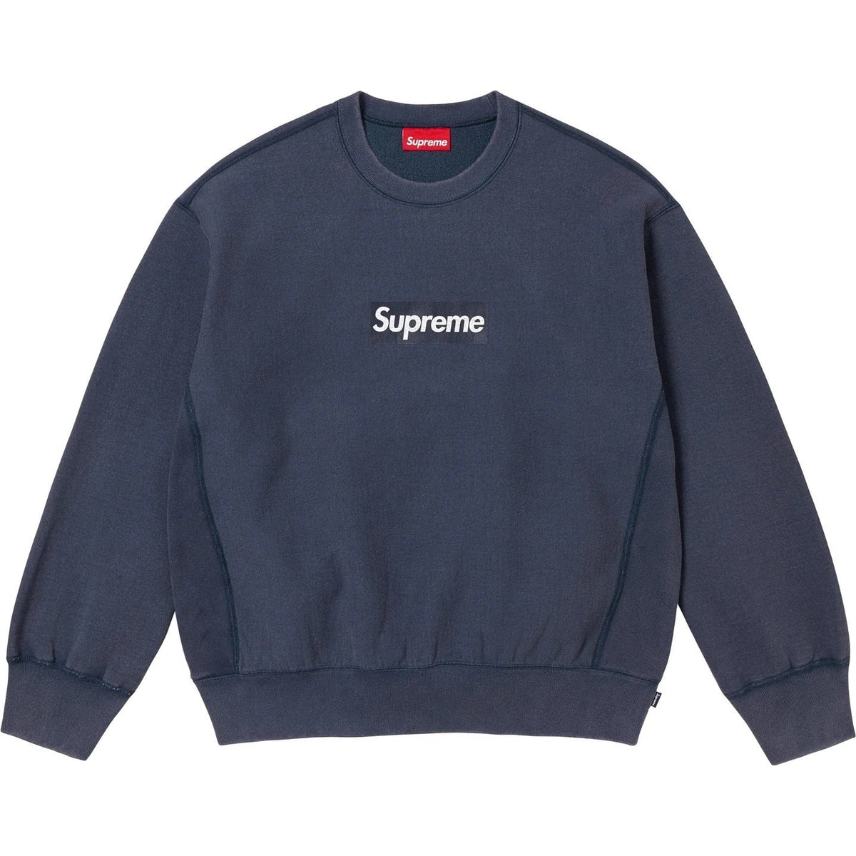 Supreme 25SS Washed Box Logo Crewneck Sweatshirts